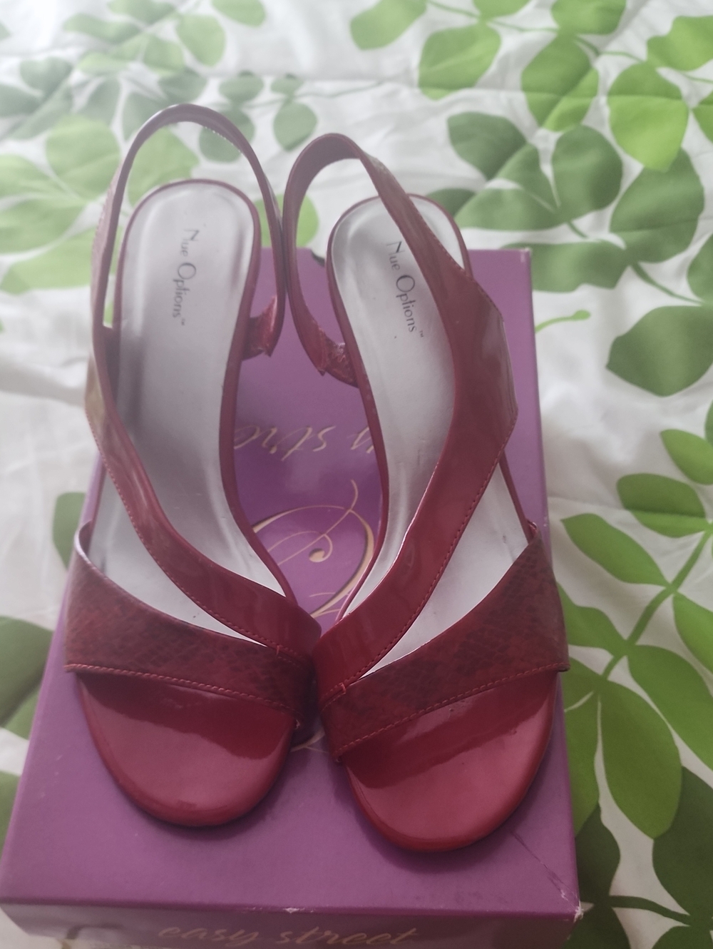 Nue Options Women’s Red Patent Slingback Sandals